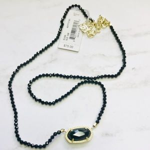 Kendra Scott Elisa Gold Beaded Necklace Black Mix